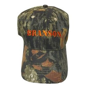 Camo Hat Branson Missouri Adjustable StrapBack Hunting  Embroidered
